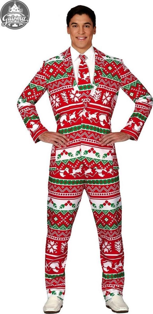 Kerst & Oud & Nieuw Kostuum | Hulst Takken IJskristallen Kerst | Man | Maat 52-54 | Kerst | Verkleedkleding